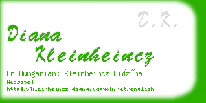 diana kleinheincz business card